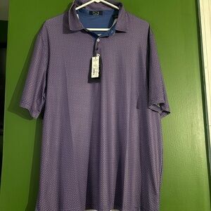 NWT PGA national resort Men’s Purple Microdot Polo Shirt